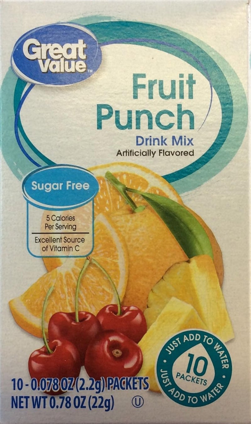 Great Value Sugar Free Fruit Punch Drink Mix - Image 1